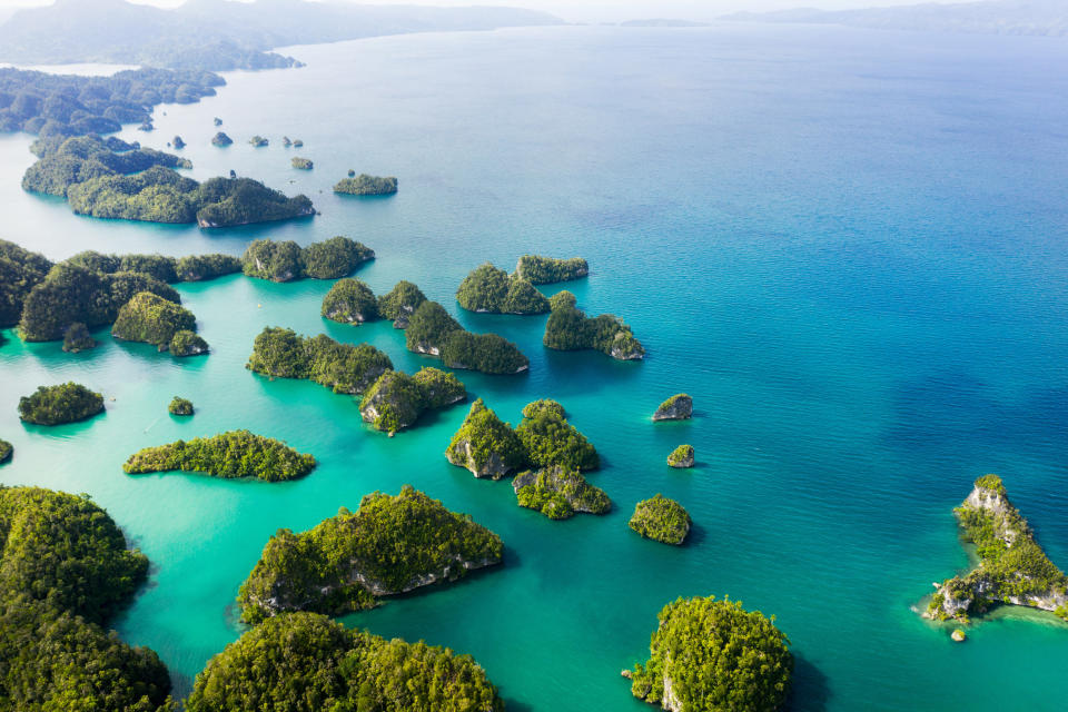 scattered green islands of Indonesia