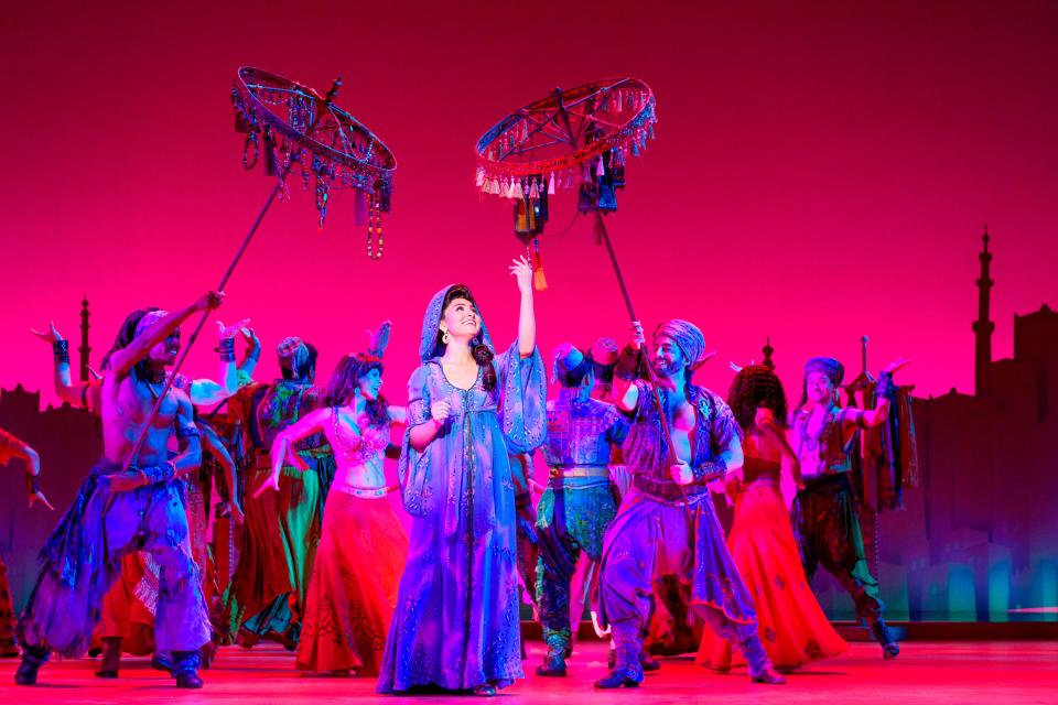 Senzel Ahamady as Princess Jasmine in the national tour of the Disney musical “Aladdin.”