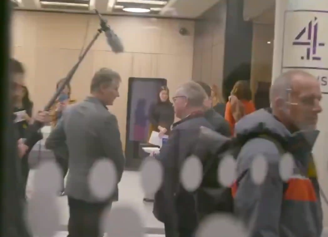 Michael Gove appeared at the Channel 4 climate debate with his own film crew: Twitter