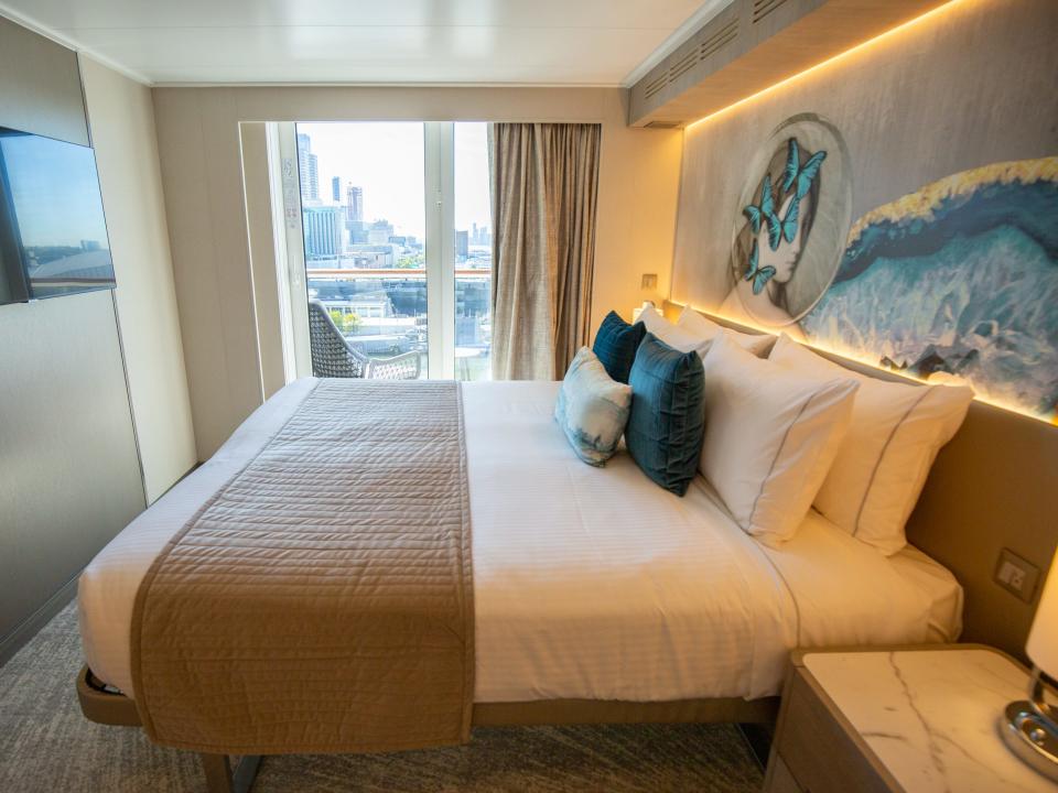 Inside the family balcony stateroom on Norwegian Cruise Line's Norwegian Prima