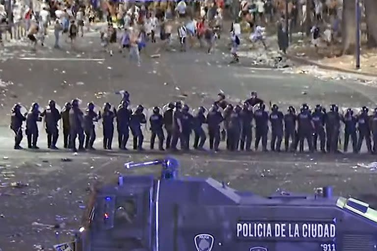 Incidentes en el Obelisco, en el final de los festejos por la Copa del Mundo