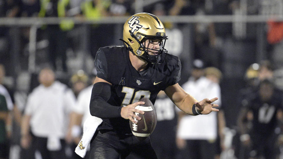 QB John Rhys Plumlee leads UCF into its first season as a Big 12 member. (AP Photo/Phelan M. Ebenhack)