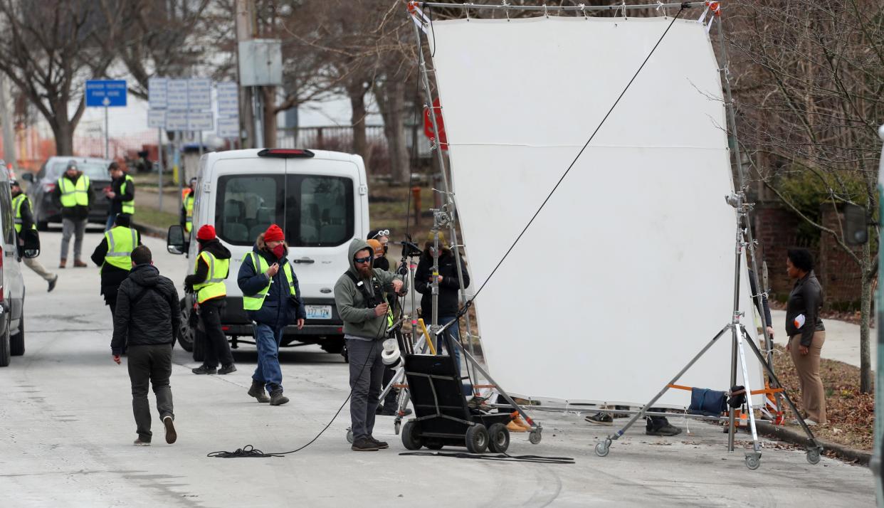 Ethan Hawke’s ‘Wildcat’ was filming in Frankfort Wednesday near the Capitol.Feb. 1, 2023