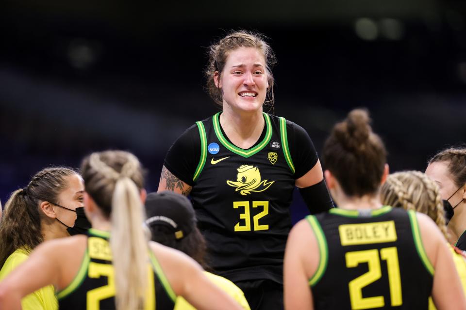 Oregon's Sedona Prince called attention to the lack of adequate weights and exercise materials for women's basketball players at the tournament in San Antonio.