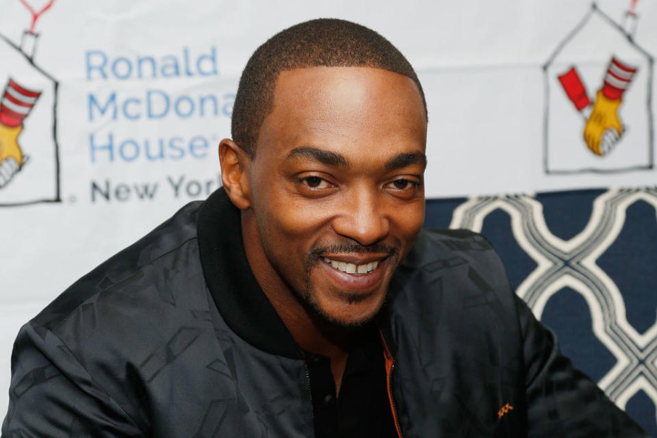 <div><p>"I came into the New Orleans Airport on a really late flight. I had to stop and charge my phone once I got off, so I was one of the last people to walk out. As I was walking to baggage claim, none other than Anthony Mackie came out of a side hallway. I walked up and said hi, and he was the nicest person! I'm a huge Marvel fan, and this was when <i>Civil War</i> was coming out. He chatted with me the whole way out to baggage claim. Super nice and down-to-earth!"</p><p>—<a href="https://www.buzzfeed.com/tuckerandisaac" rel="nofollow noopener" target="_blank" data-ylk="slk:tuckerandisaac;elm:context_link;itc:0;sec:content-canvas" class="link ">tuckerandisaac</a></p></div><span> Lars Niki / Getty Images for Ronald McDonald</span>