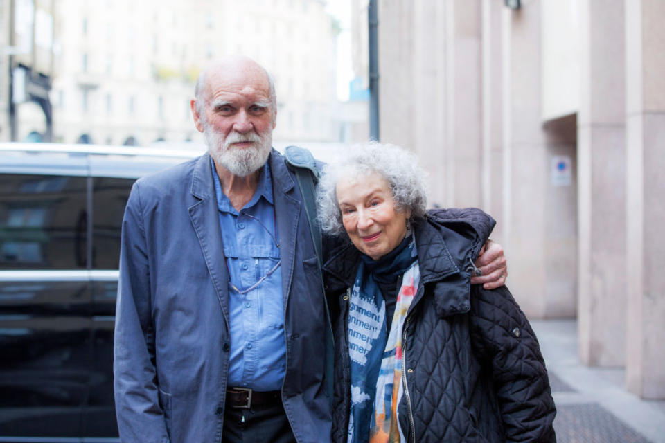 Margaret Atwood and Graeme Gibson in Mantova, Italy on December 7, 2017. | Leonardo Cendamo—Getty Images