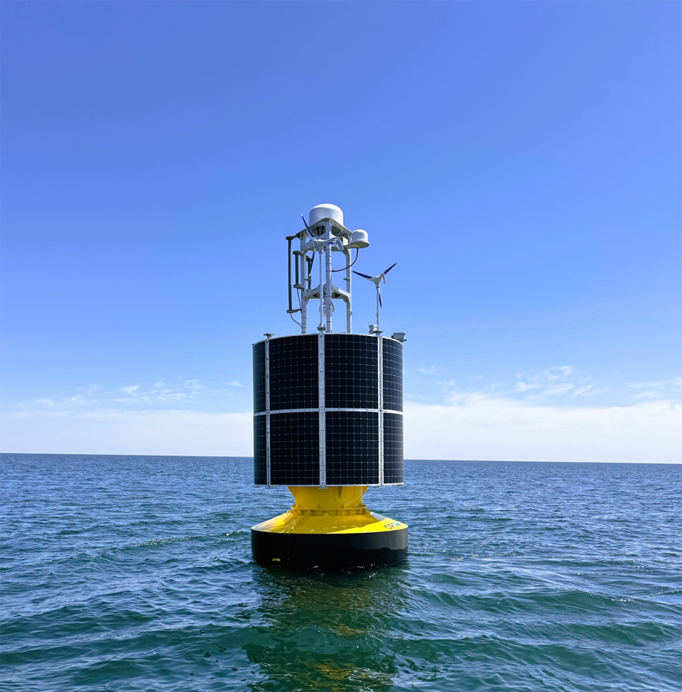 Image taken during recent launch of Next Generation PowerBuoy® off the coast of New Jersey.