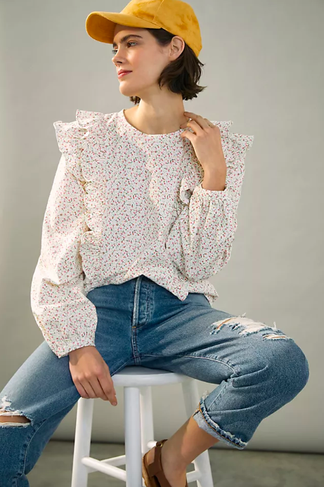 Allaire Ruffled Top. Image via Anthropologie. 