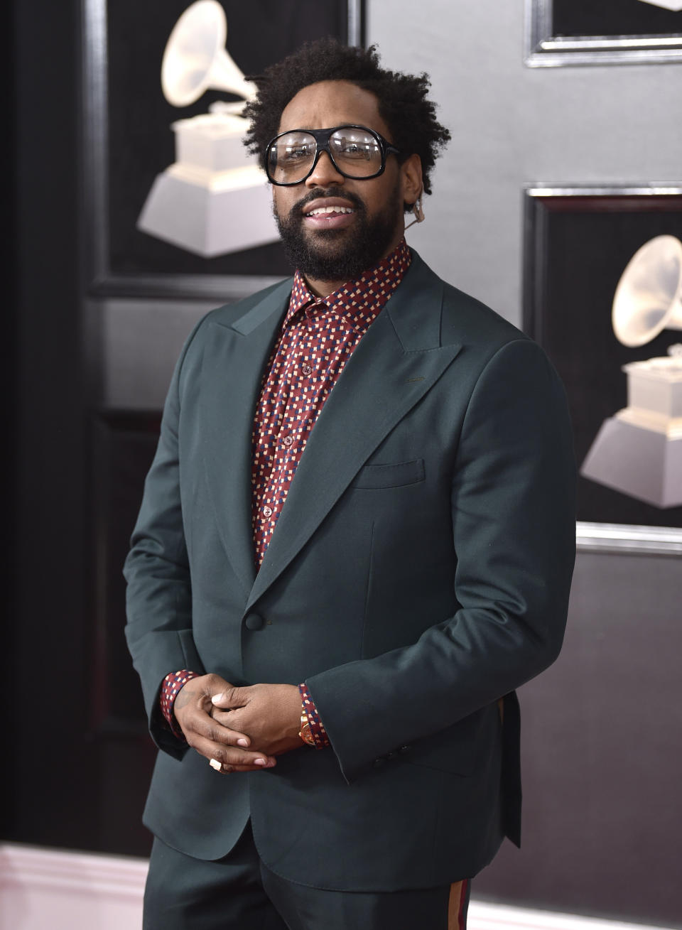 En esta foto del 28 de enero del 2018, PJ Morton de Maroon 5 llega a ceremonia de los premios Grammy en Nueva York. (Foto por Evan Agostini/Invision/AP, Archivo)