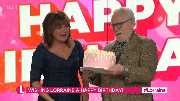 Brian Cox wished Lorraine Kelly a Happy Birthday. (ITV screengrab)