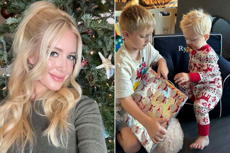 <p>Heidi Montag/Instagram</p> Heidi Montag (L), Gunner and Ryker (R)