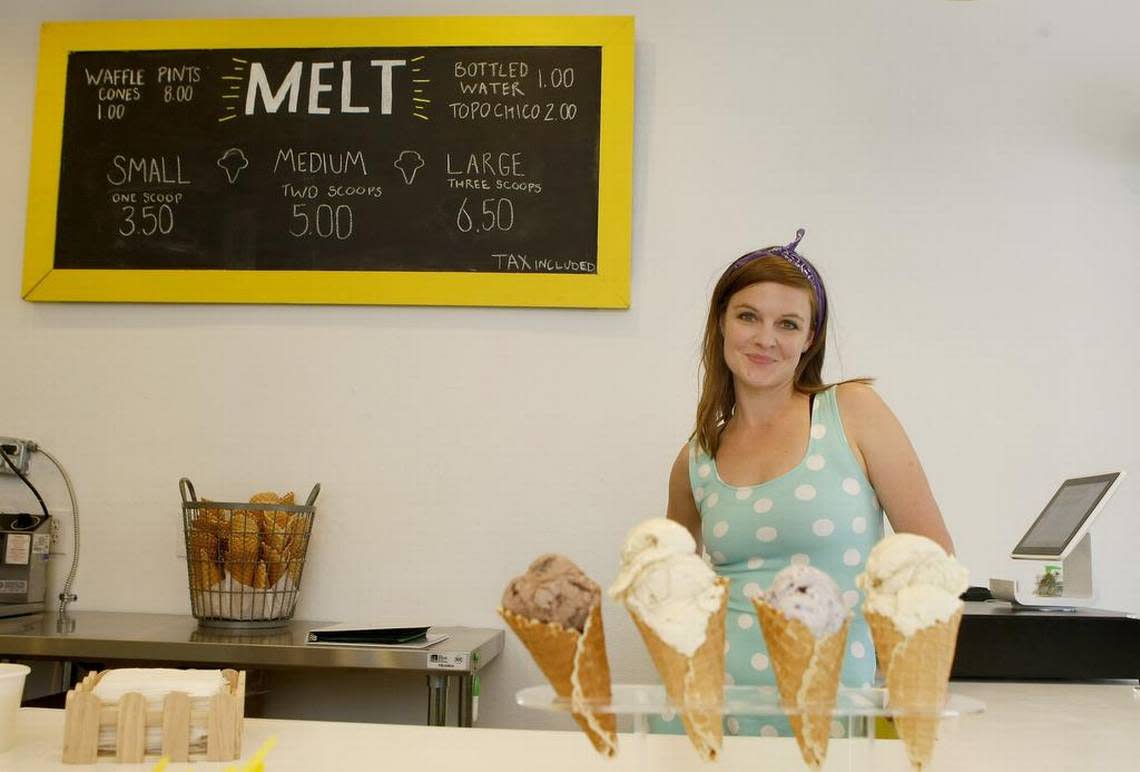 MELT Ice Creams co-owner Kari Crowe Seher in a 2014 file photo not long after she opened her shop.