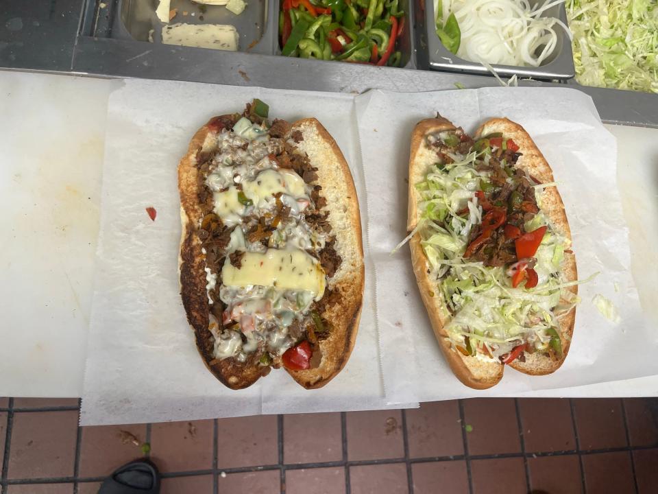 The Philly cheese steak at New York Gourmet Deli. The deli is located at 4108 North Mesa St.