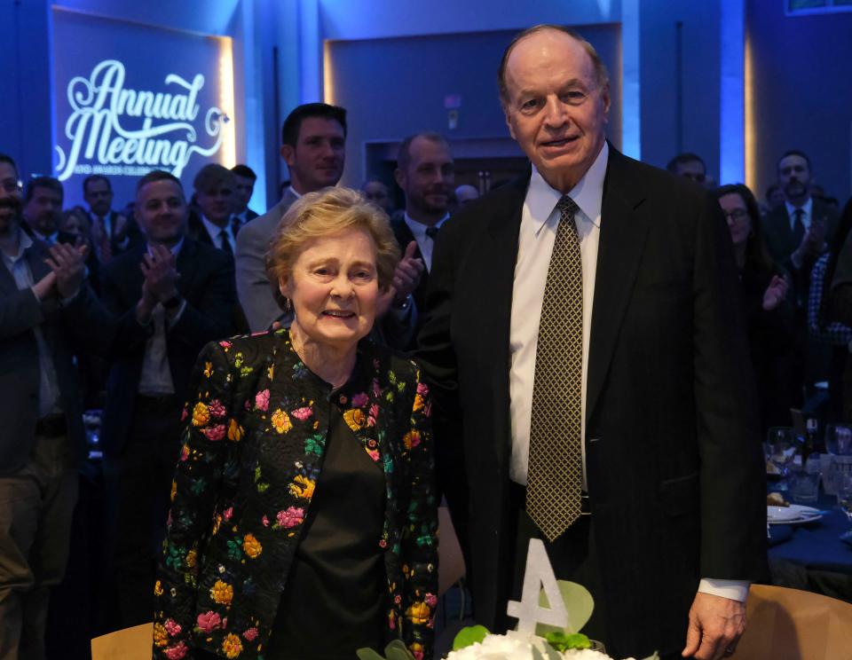 Retired United States Sen. Richard Shelby was honored Feb. 2, 2023, by the West Alabama Chamber of Commerce during their annual awards banquet at Bryant Conference Center. Annette Shelby stands by her husband as a standing ovation is given to the couple.