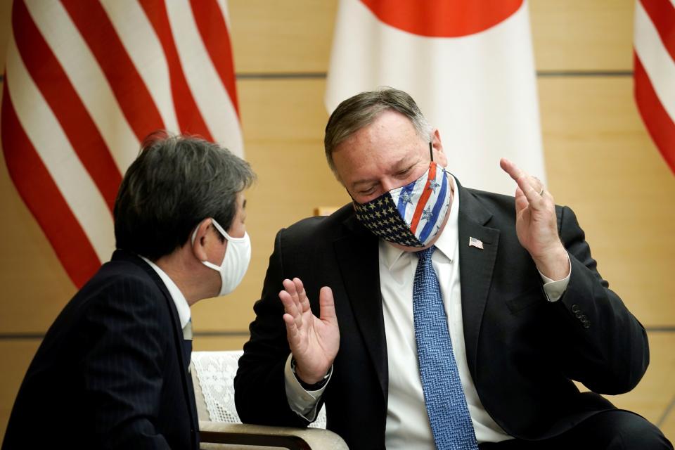 El secretario de Estado Mike Pompeo en una reunión en Tokio. (Photo by Eugene Hoshiko / POOL / AFP) (Photo by EUGENE HOSHIKO/POOL/AFP via Getty Images)