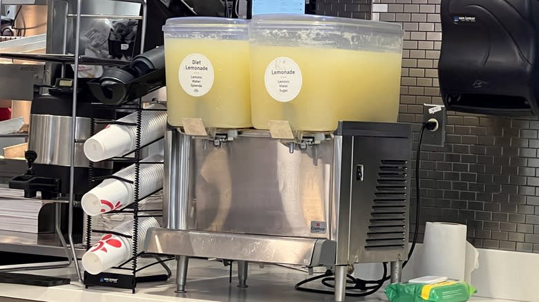 Lemonade machines at Chick-fil-A