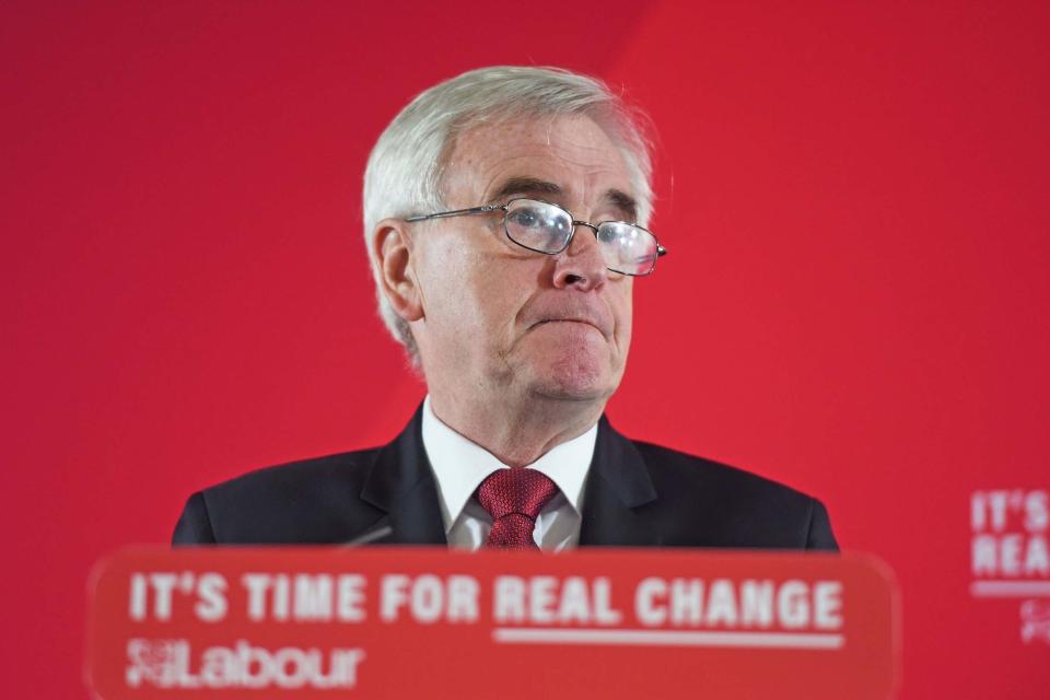 Shadow Chancellor John McDonnell has said decisions will be made about Jeremy Corbyn's future once the results are in (PA)