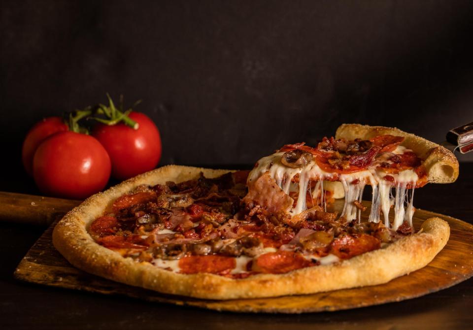 Nice slice: Pizza Girls' Manhattan Meat pie.