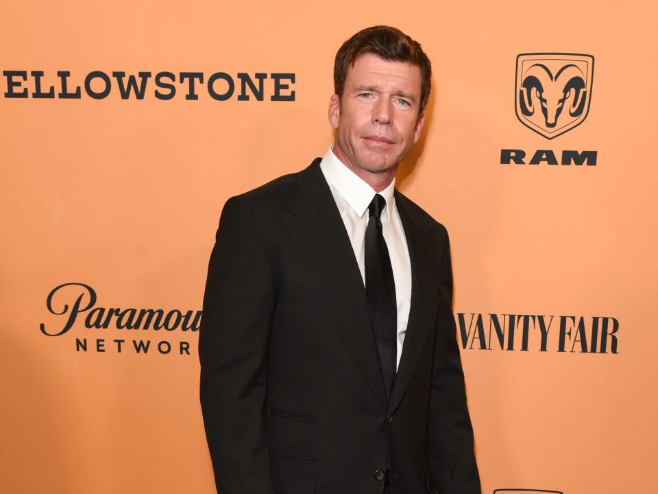 Taylor Sheridan attends the premiere of Paramount Pictures' "Yellowstone" at Paramount Studios on June 11, 2018 in Hollywood, California.