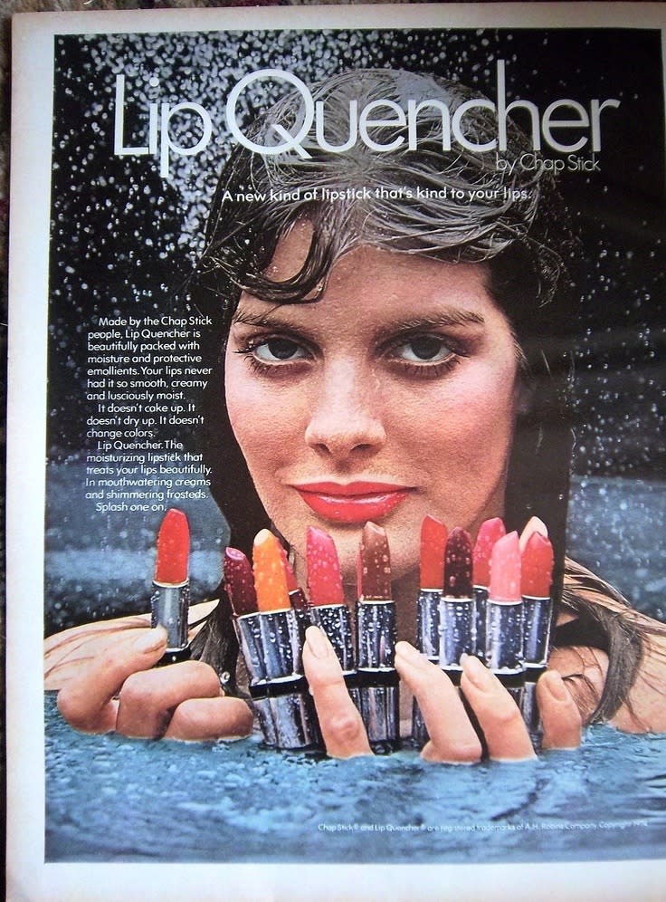 Rene Russo Lip Quencher ad, 1973