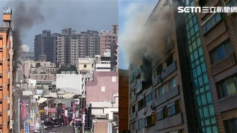 竹北大樓氣爆意外，16歲住戶嚴重燒燙傷。（圖／翻攝畫面）