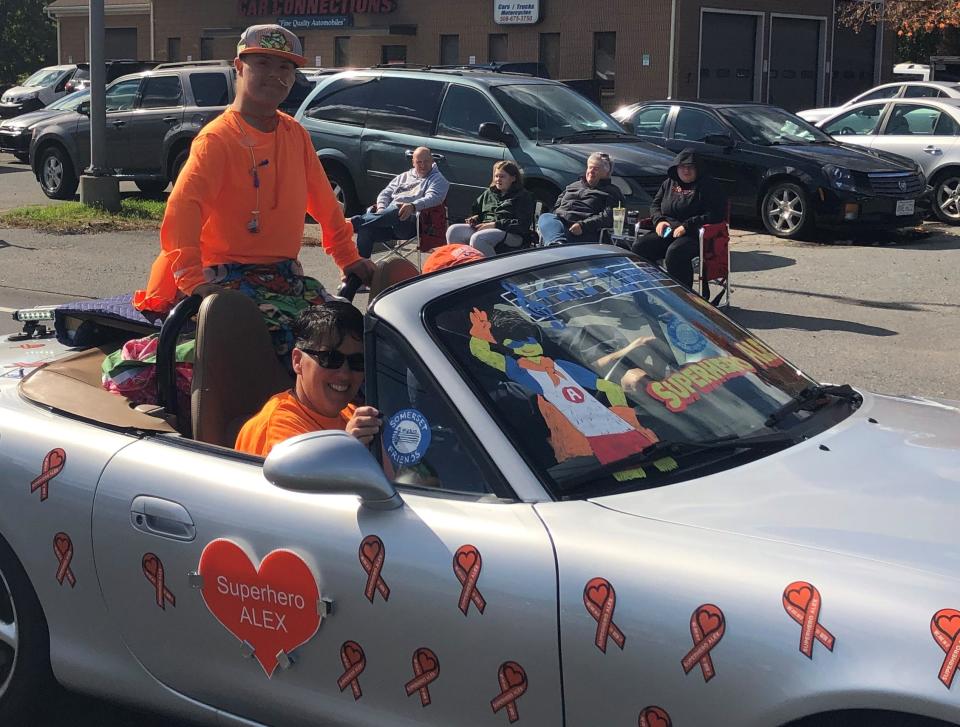 In this Herald News file photo, "Superhero" Alex Silvia Rogers is seen as the grand marshal of the 48th Musictown Parade in Somerset Sunday, Oct. 17, 2021.