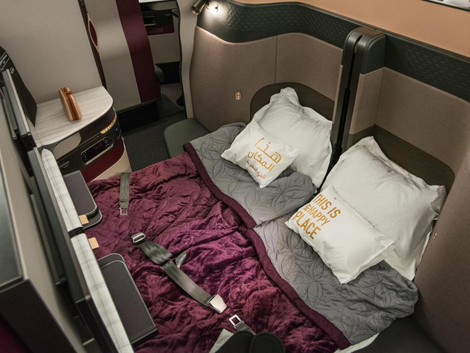 Qatar Airways QSuite business class double bed