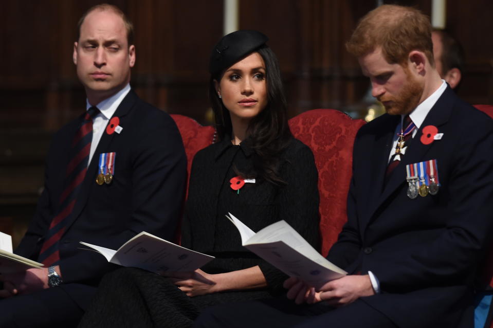 The new dad struggled during the ANZAC Day ceremony. Photo: Getty