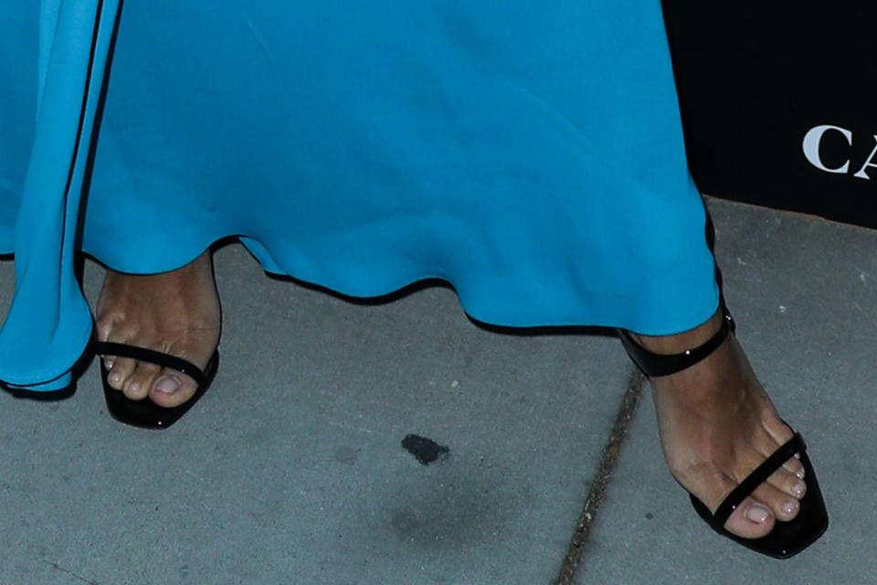 A closer view of Eva Longoria’s heels. - Credit: Xavier Collin/Image Press Agency/MEGA