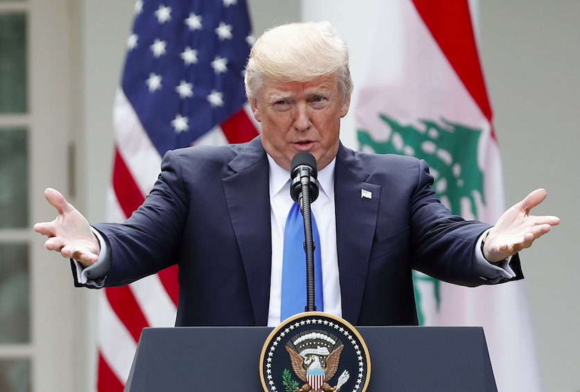 <em>Donald Trump said reports he called the White House a dump were fake news (Rex)</em>