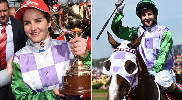 Michelle Payne became the first woman to win the Melbourne Cup in 2015. Photos: AAP