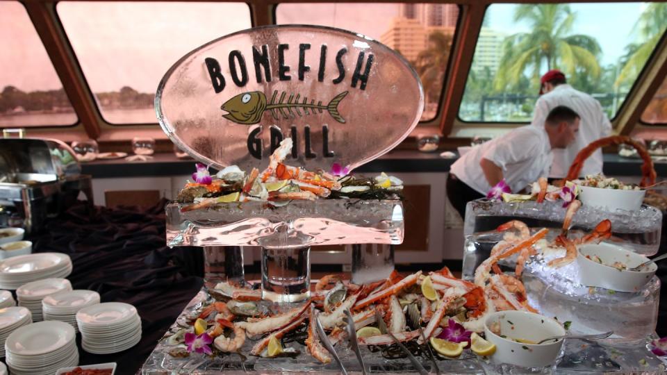 bonefish grill launches new menu with celebrity host mario lopez at private dockside party and cruise in miami