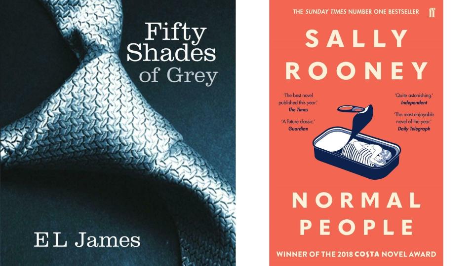 Fifty Shades of Grey and Normal People have been flying off the shelves. Images: Supplied