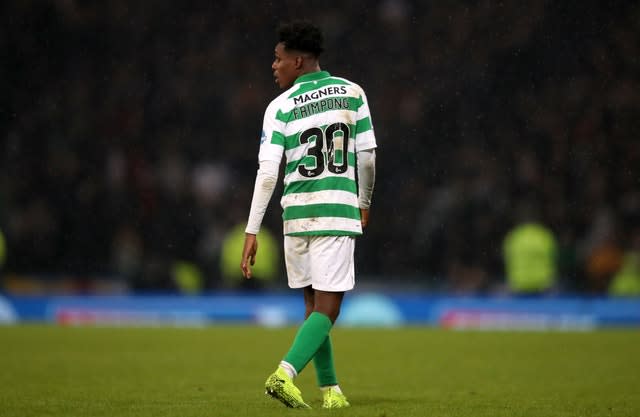 Jeremie Frimpong was sent off at Hampden