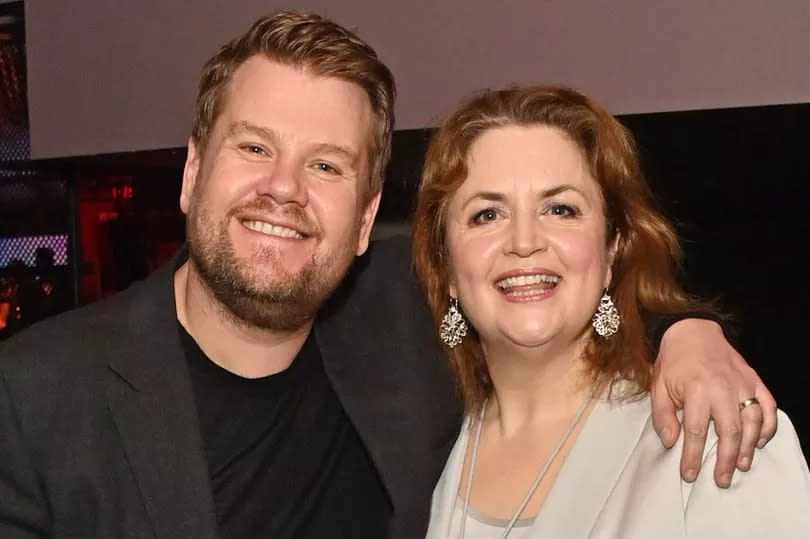 James Corden and Ruth Jones at the press night after party for Sister Act: The Musical at 100 Wardour St in London on March 21, 2024.