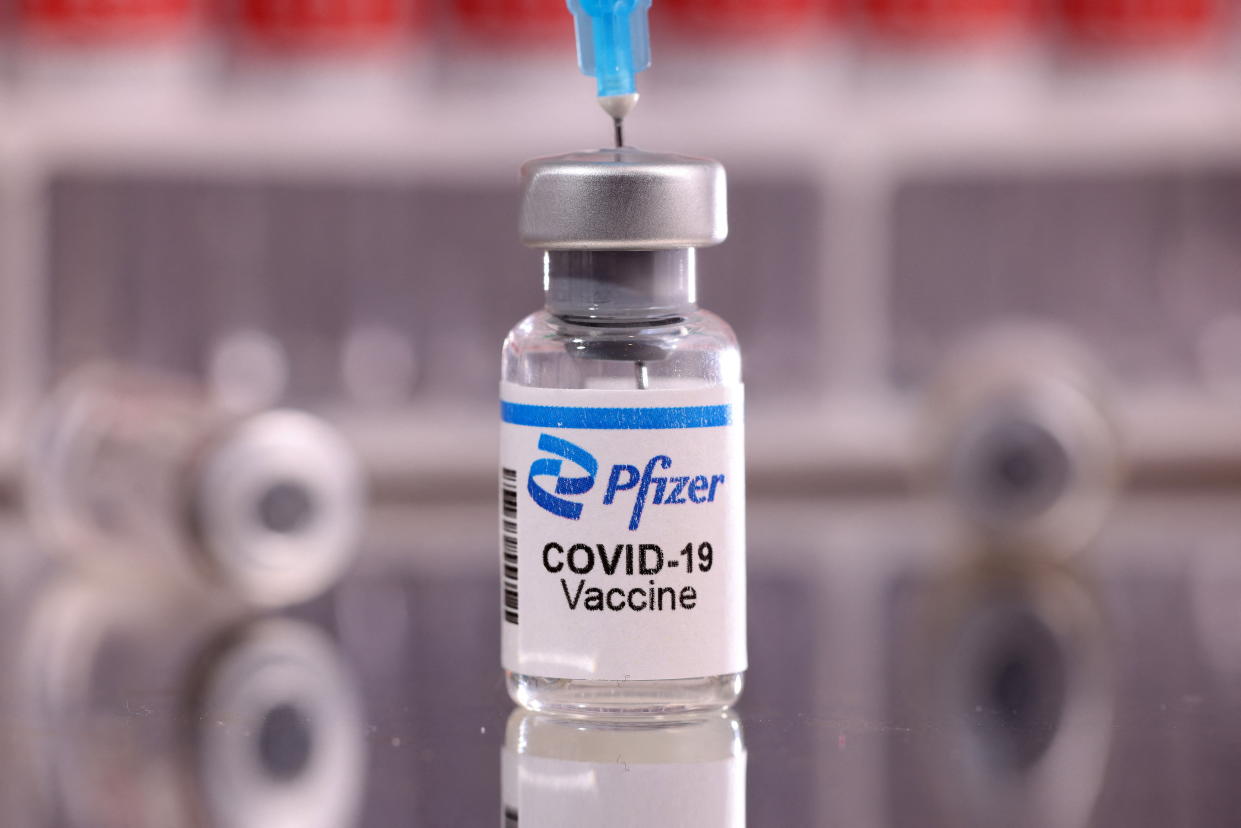 A vial of Pfizer COVID-19 vaccine. (Reuters)