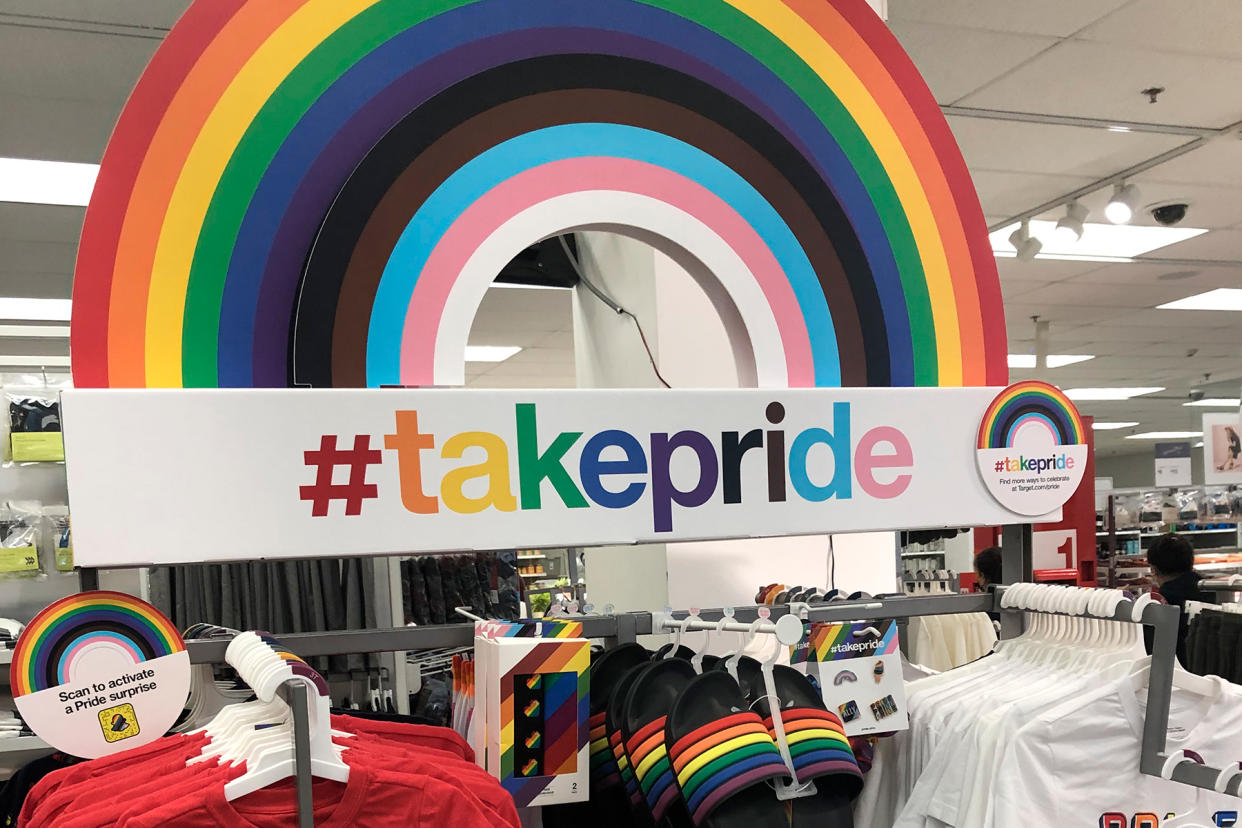 Take Pride, merchandise display, Target Store, Queens, New York - Credit: Lindsey Nicholson/Education Images/Universal Images/Getty Images