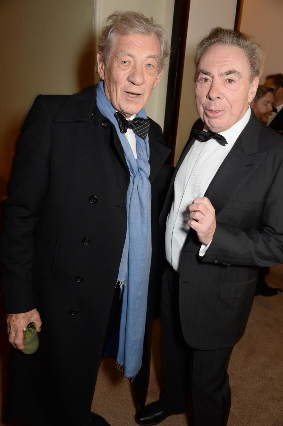 Sir Ian McKellen and Lord Andrew Lloyd Webber attend The 64th Evening Standard Theatre Awards (Dave Benett)