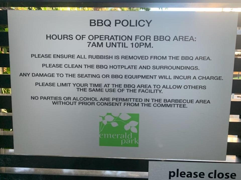 The BBQ policy now allows for music as well as parties with prior consent. Photo: Supplied