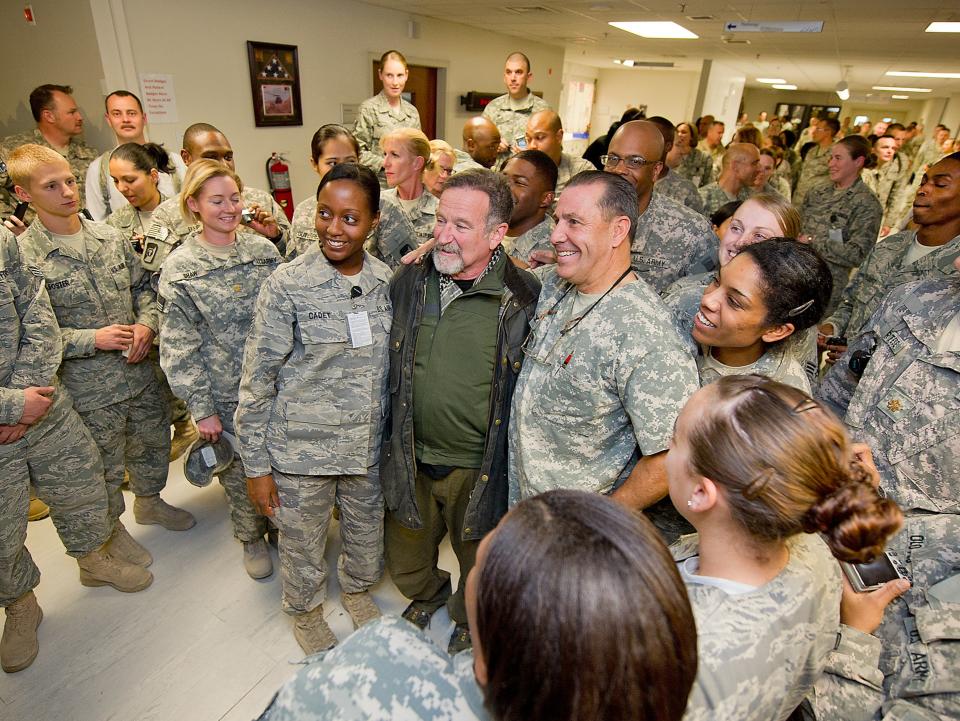 Robin Williams’s time spent visiting the military is recalled in affectionate detail in the new documentaryPeter Jarowey/Vertical Entertainment