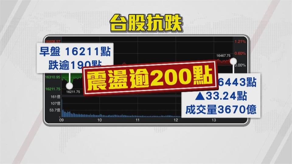 傳產.IC設計類股發威 台股跌190點再收紅