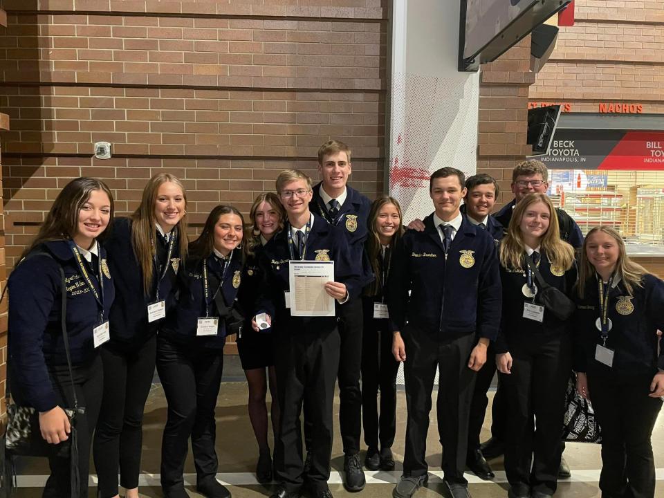 Jonesville's Future Farmers of America chapter pose for a photograph at the 96th annual National FFA Convention and Exposition.