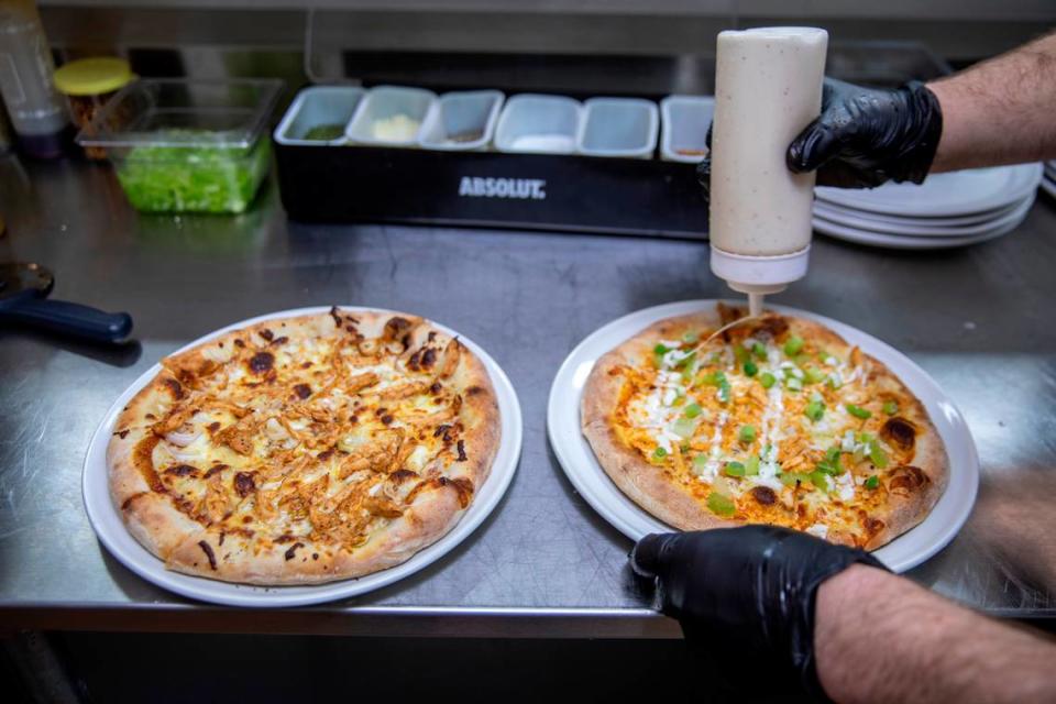 Neapolitan style pizza is served at Gio’s Pizzeria Napoletana at The Market Common. Feb. 15, 2024.