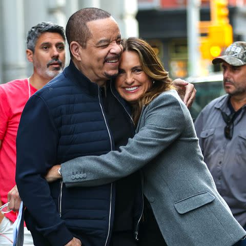 <p>Jose Perez/Bauer-Griffin/GC Images</p> Ice-T and Mariska Hargitay