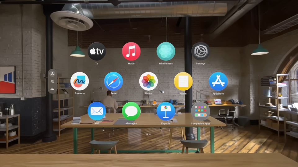 Apple Vision Pro home screen