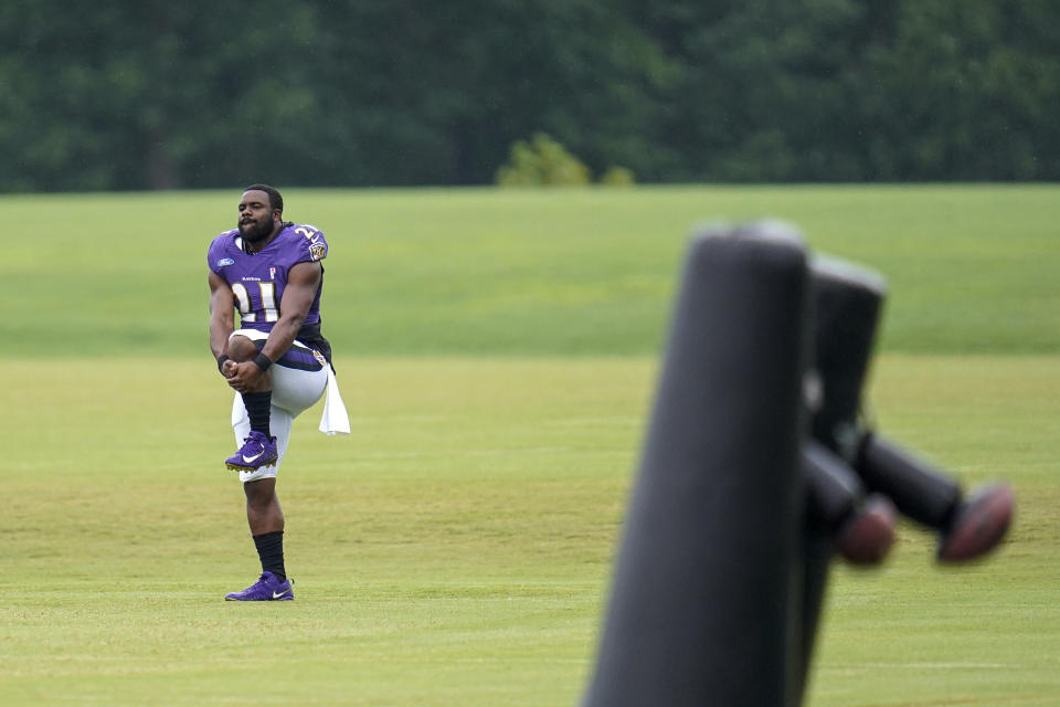 Mark Ingram II is on his way out of Baltimore. (AP Photo/Julio Cortez)