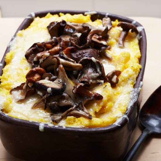 Baked Polenta with Mushrooms