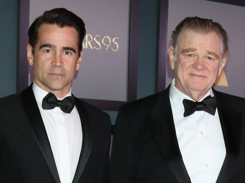 Colin Farrell (l.) und Brendan Gleeson wurden angeblich positiv auf das Coronavirus getestet. (Bild: imago images/ZUMA Wire)