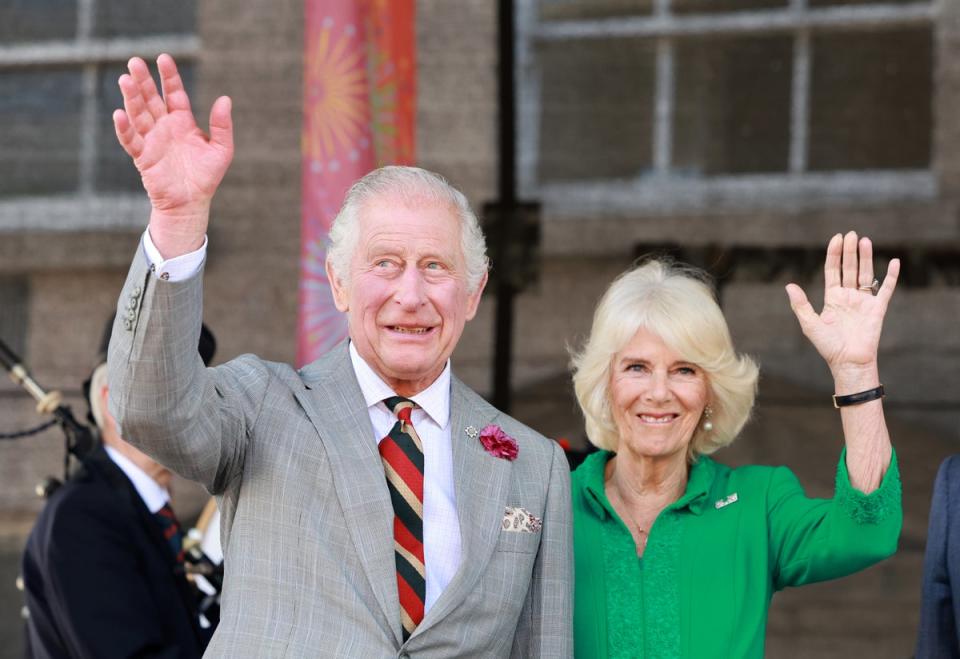 King Charles III and Queen Camilla attend a Celebration of Culture at Market Theatre Square on May 25, 2023 (Getty Images)