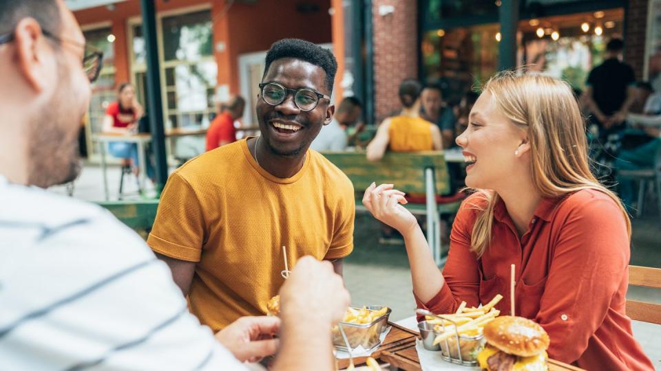 friends and fast food